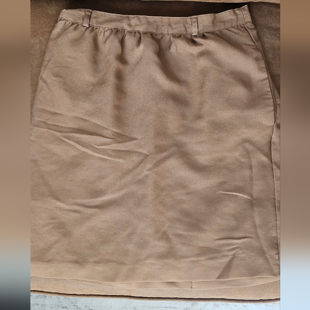 Essentials Tan Pencil Skirt